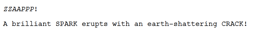 Example of putting sounds in all caps.